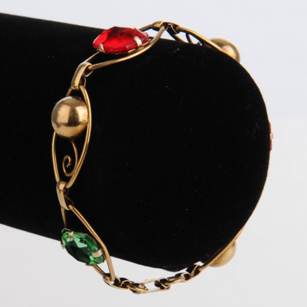 Vintage 12K Gold Filled Bracelet & Rhinestones